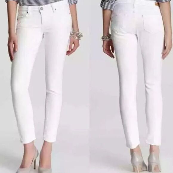 PAIGE Skyline Ankle Peg in Crisp White - Picture 6 of 13